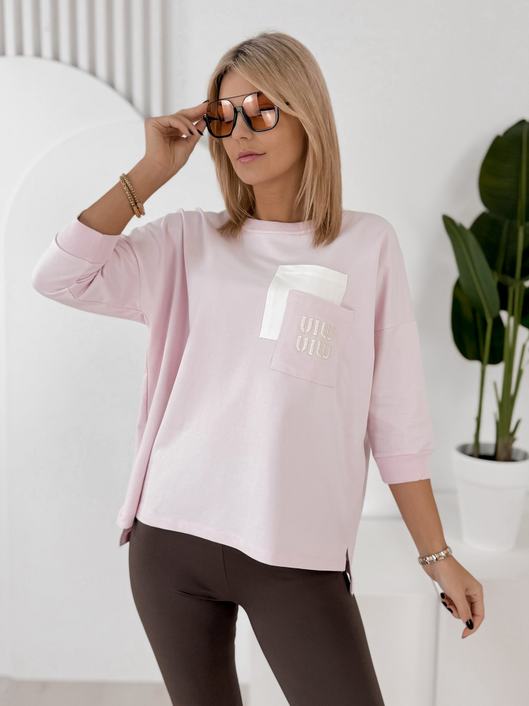BLUZA RENLEY ROZ DESCHIS