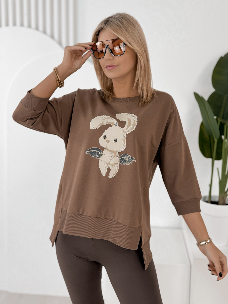 BLOUSE FERRANTE BRUN