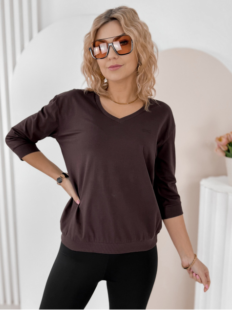 BLOUSE DARK BROWN SOLENA