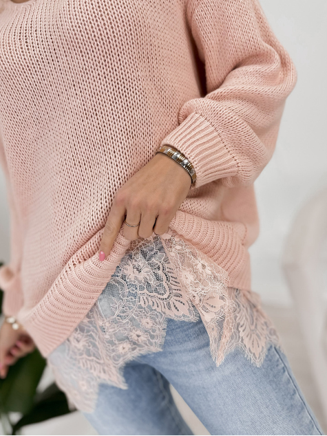 SWEATER LENOX ROSE POUDRE