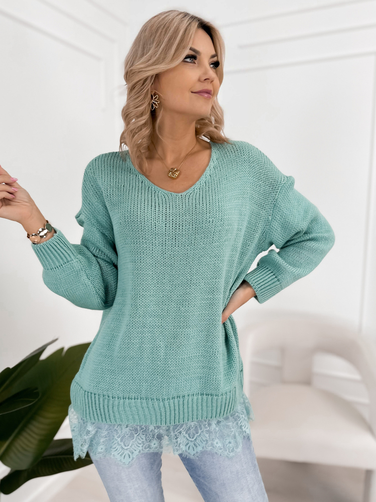 PULLOVER LENOX MINTFARBENER