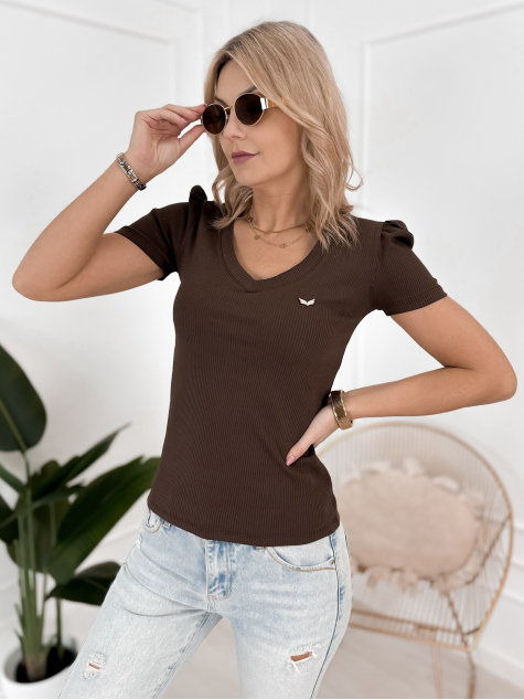 BLOUSE LOISEL DARK BROWN