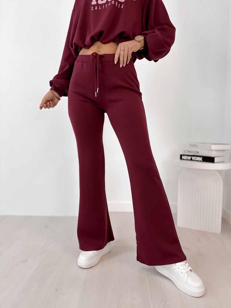 SET DRESS LAUREL BURGUNDY