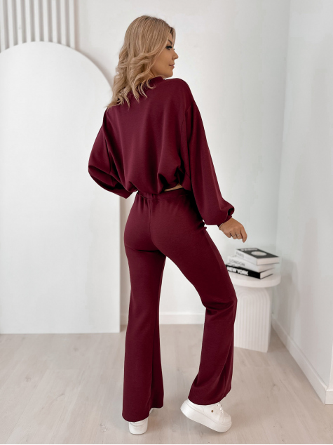 KOMPLET ŠATY LAUREL BORDOVÝ