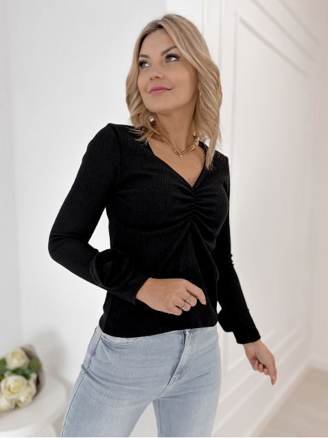 BLUSE LARCHMONT SCHWARZ