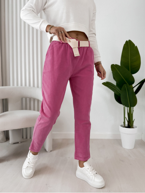 PANTALON VELOURS CÔTELÉ ADDISON ROSE