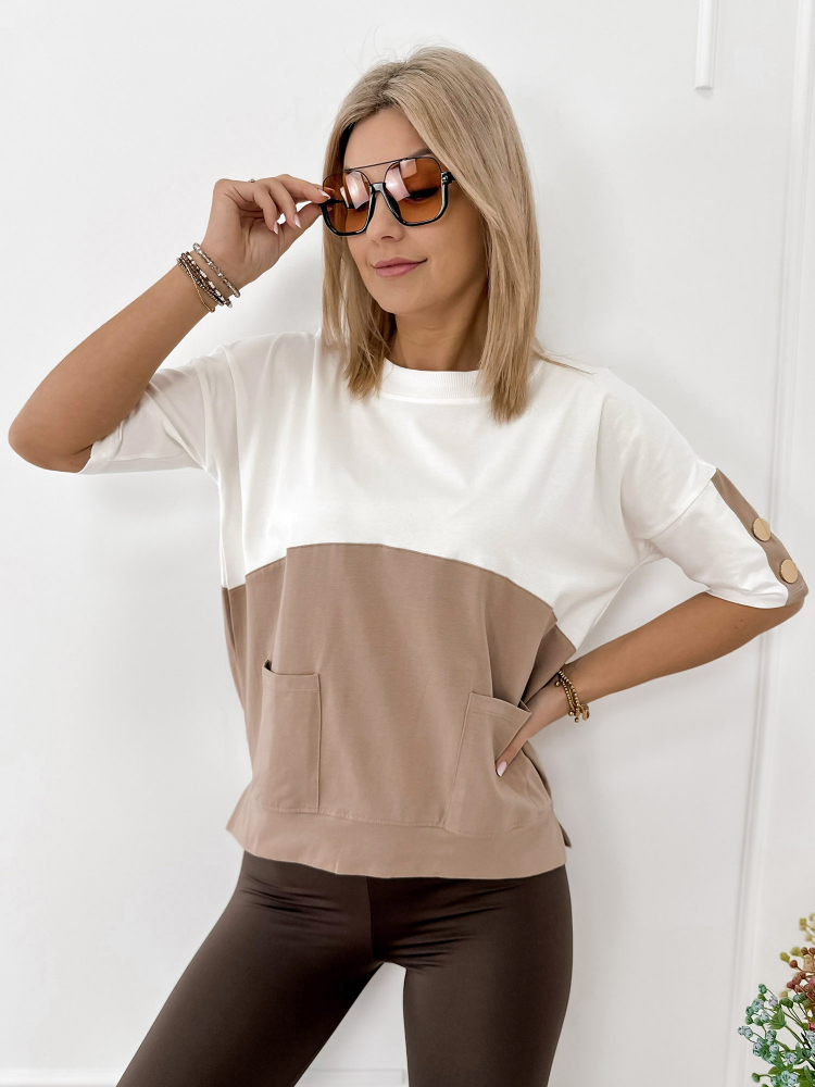 BLUSE ROSALINDE ECRU-BEIGE