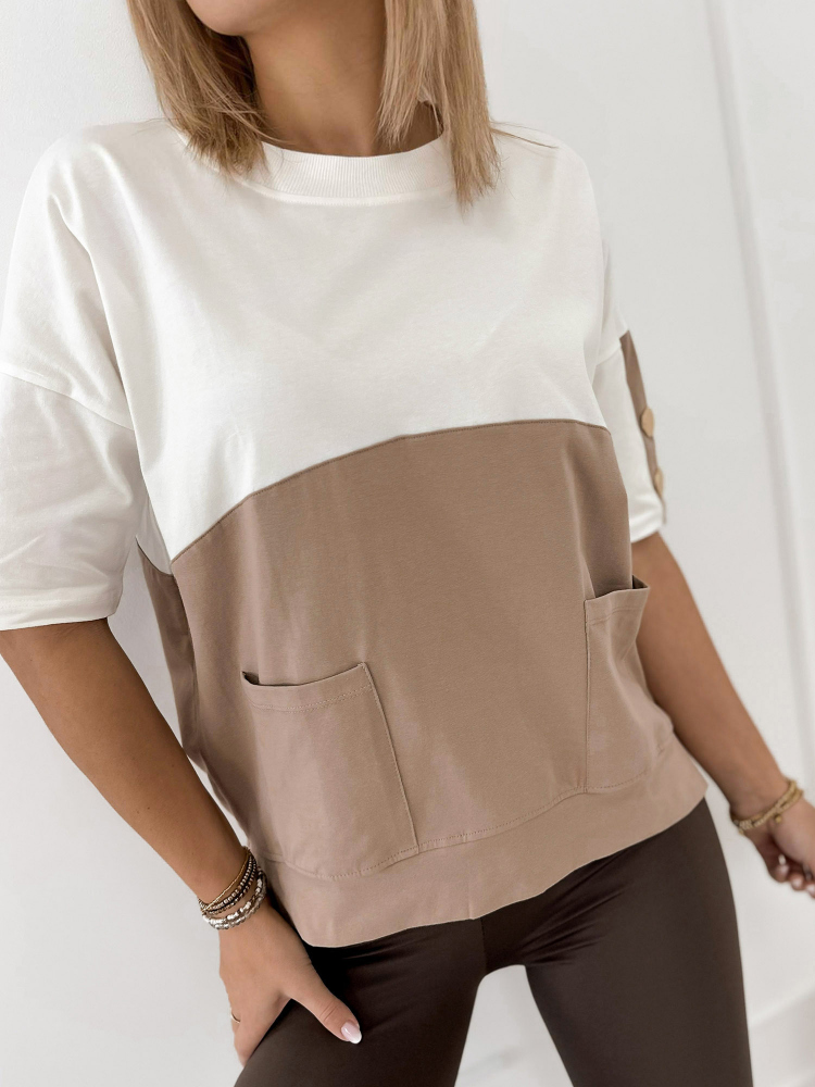BLUSE ROSALINDE ECRU-BEIGE