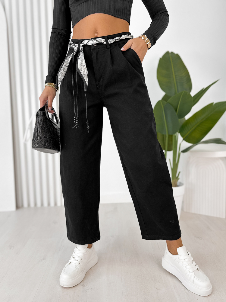 PANTALONI DELANEY NEGRU