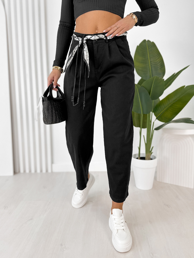 PANTALONI DELANEY NEGRU