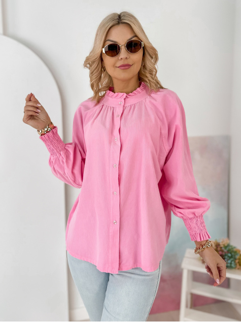 CHEMISE CORDUROY CANNE ROSE POUDRE