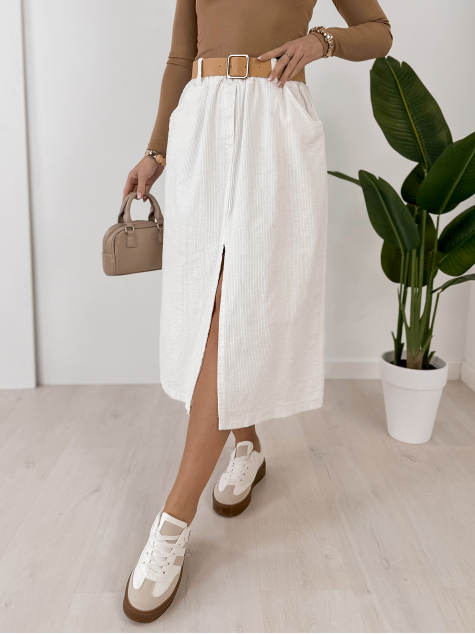SKIRT CORDUROY TIBES WHITE