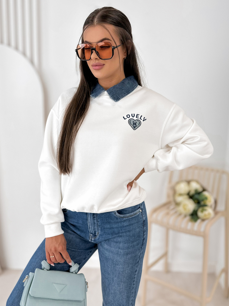 SWEATSHIRT LOVELLY ECRU
