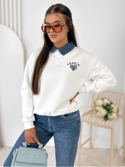 SWEATSHIRT LOVELLY ECRU