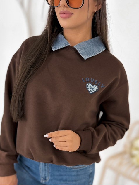 SWEATSHIRT LOVELLY BRAUNE