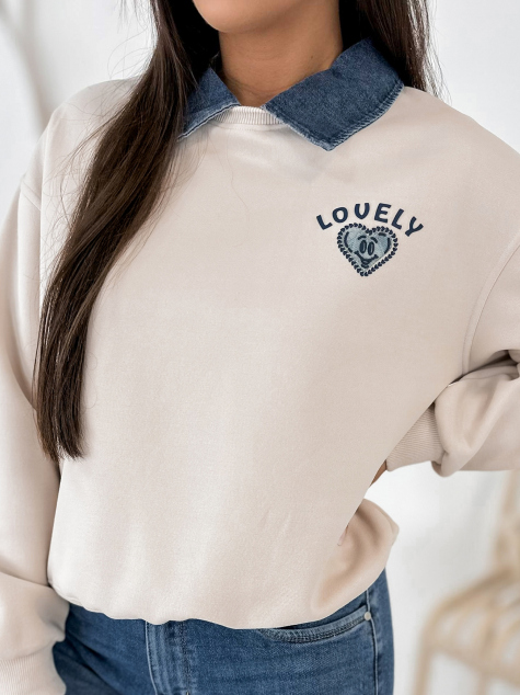 SWEATSHIRT LOVELLY BEIGE