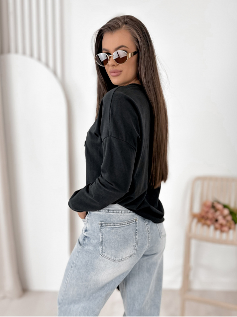 BLOUSE MONCHERI BLACK