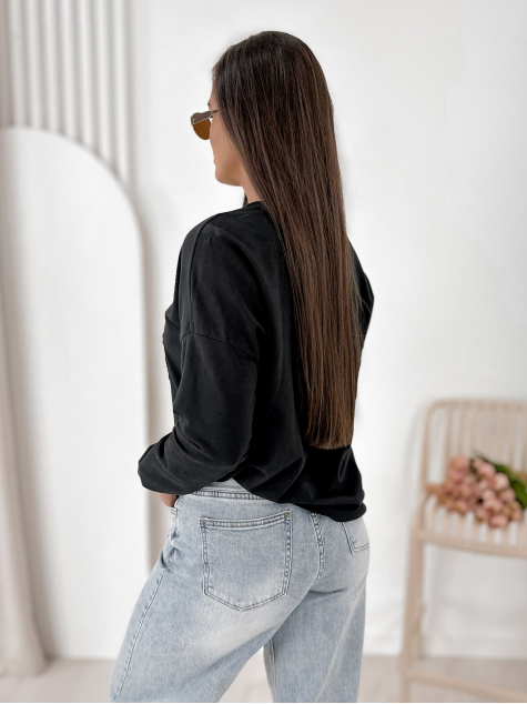 BLOUSE MONCHERI BLACK