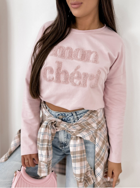 BLUZA MONCHERI ROZ PUDRAT