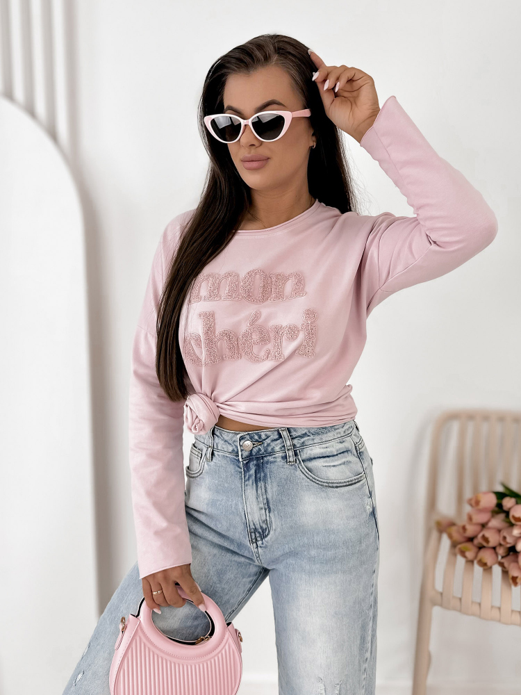 BLUZA MONCHERI ROZ PUDRAT