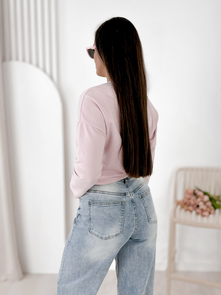 BLUZA MONCHERI ROZ PUDRAT