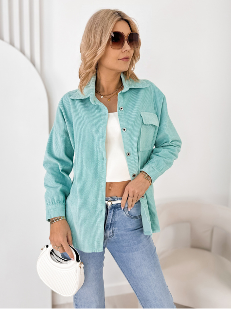 SHIRT CORDUROY BOHEMIAN MINT