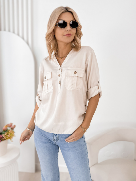 БЛУЗКА ISETTE БЕЖОВA