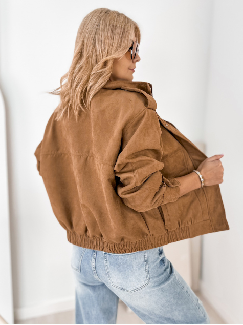 VESTE SUEDE CARMEN CARAMEL