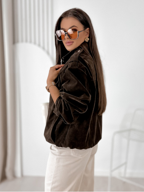 JACKE WILDLEDER SALOME DUNKELBRAUN