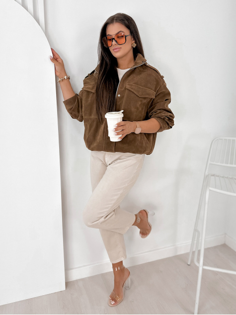 JACKE SUEDE SALOME BRAUNE