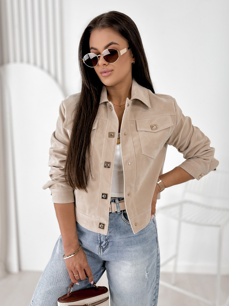 JACKET SUEDE MONTEVERDI BEIGE