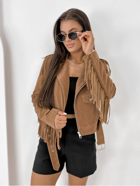 JACKET SUEDE SUNDANCE CARAMEL