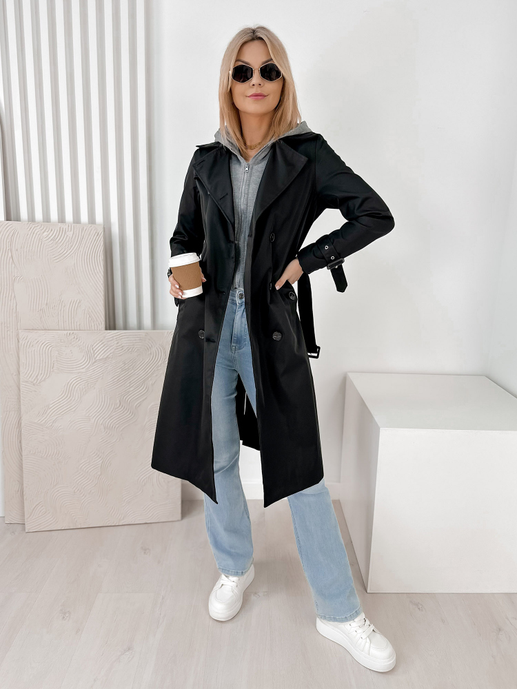 COAT LAFAYETTE TRENCH BLACK
