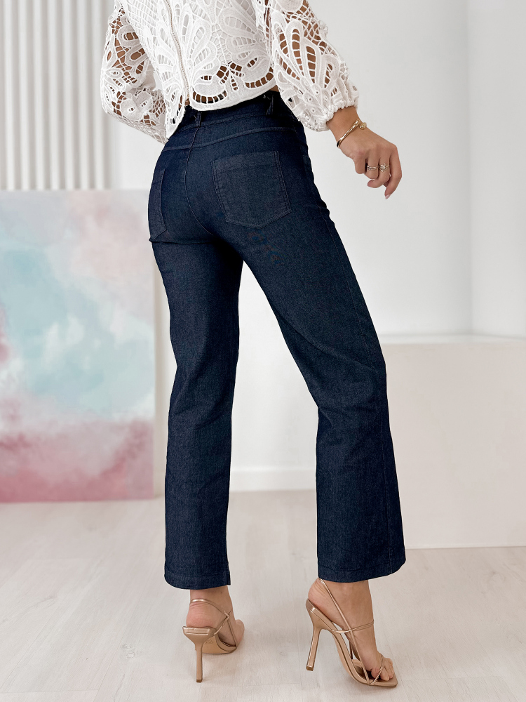 PANTALON CORNALINE BLEU MARINE