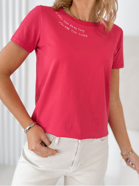 BLUSE MANRICO HIMBEERROTE
