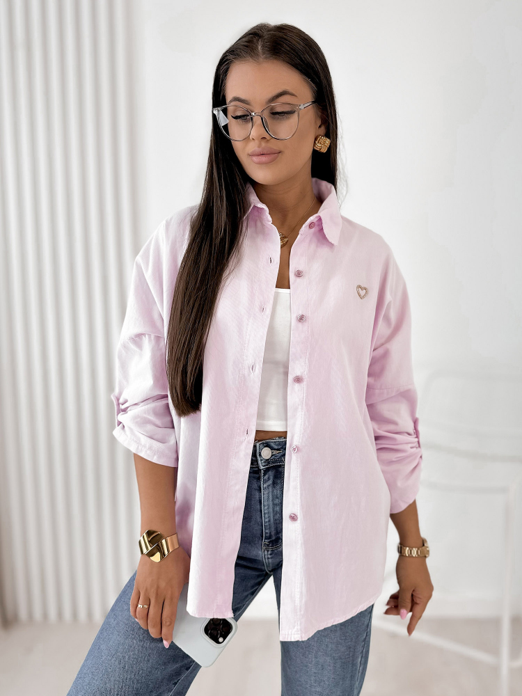 SHIRT CORDUROY APOLINARE POWDER PINK