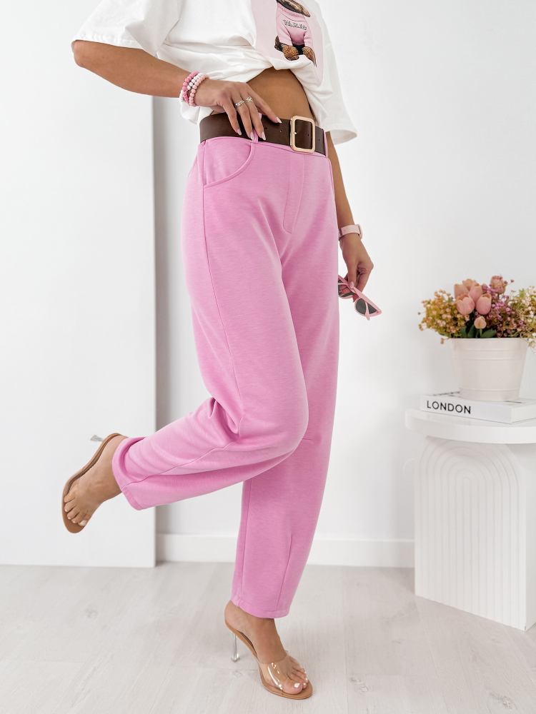 PANTALONI ARETINO ROZ DESCHIS