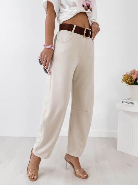PANTALONI ARETINO BEJ