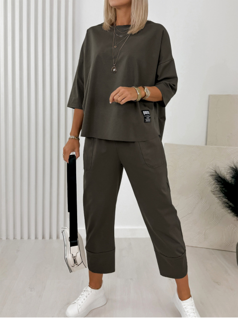 ENSEMBLE GENI OLIVE FONCEE