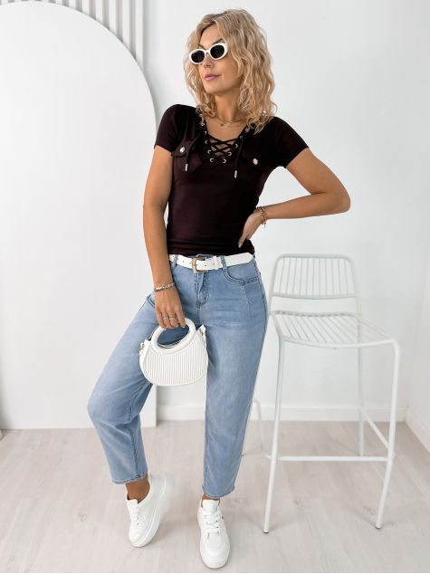 BLOUSE SOMERTON DARK BROWN