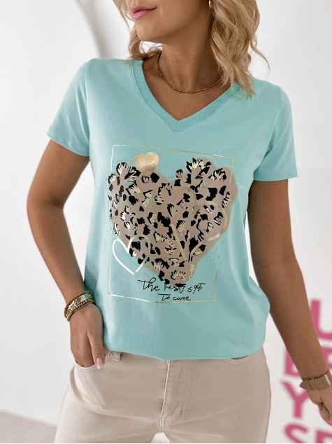 BLUSE CASPER MINTFARBENE