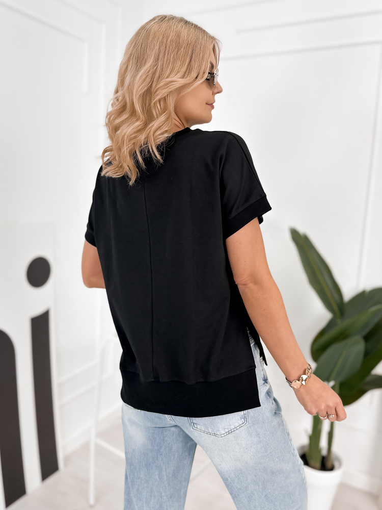 BLOUSE VINGE BLACK