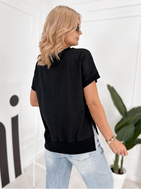 BLOUSE VINGE BLACK