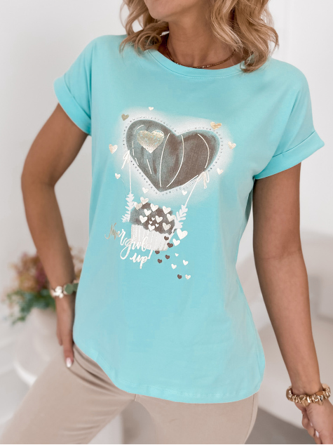 BLUSE ABILENE MINTFARBENE