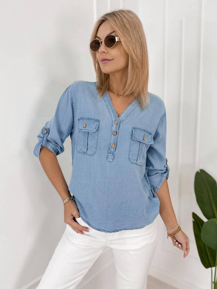 BLUSE RAMSAY BLAU