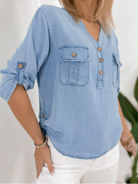 BLUSE RAMSAY BLAU