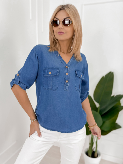 BLOUSE RAMSAY BLEU