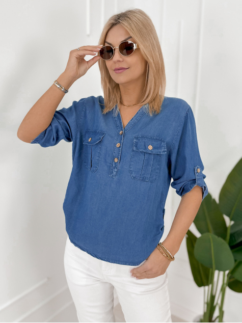BLOUSE RAMSAY BLEU