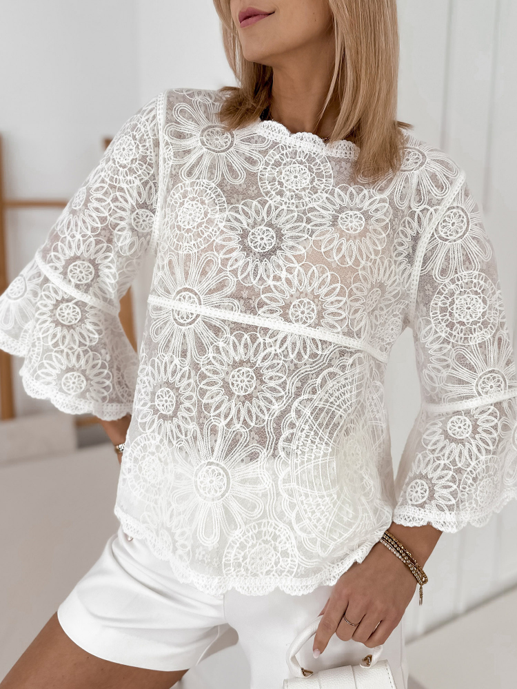 BLOUSE ANDINE ÉCRU