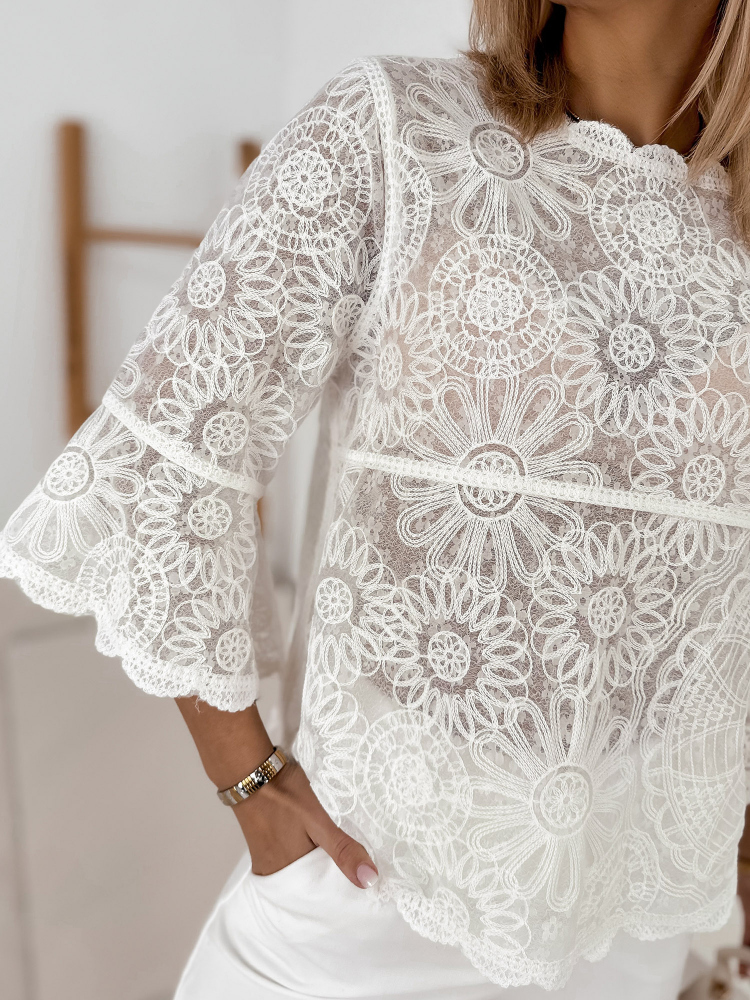 BLUSE ANDINE ECRU